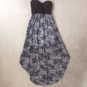 Black high low dress